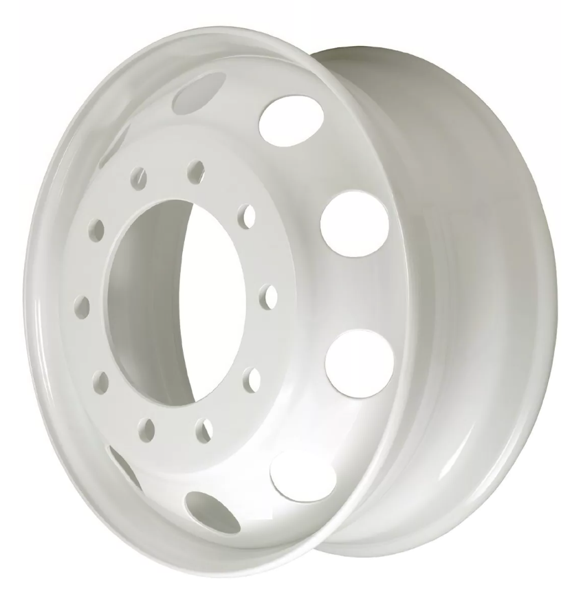 RIN BLACK CAT 22.5X8.25 TIPO AMERICANO 10 HUECOS BLANCO 8800 LB ACERO, C/50000219