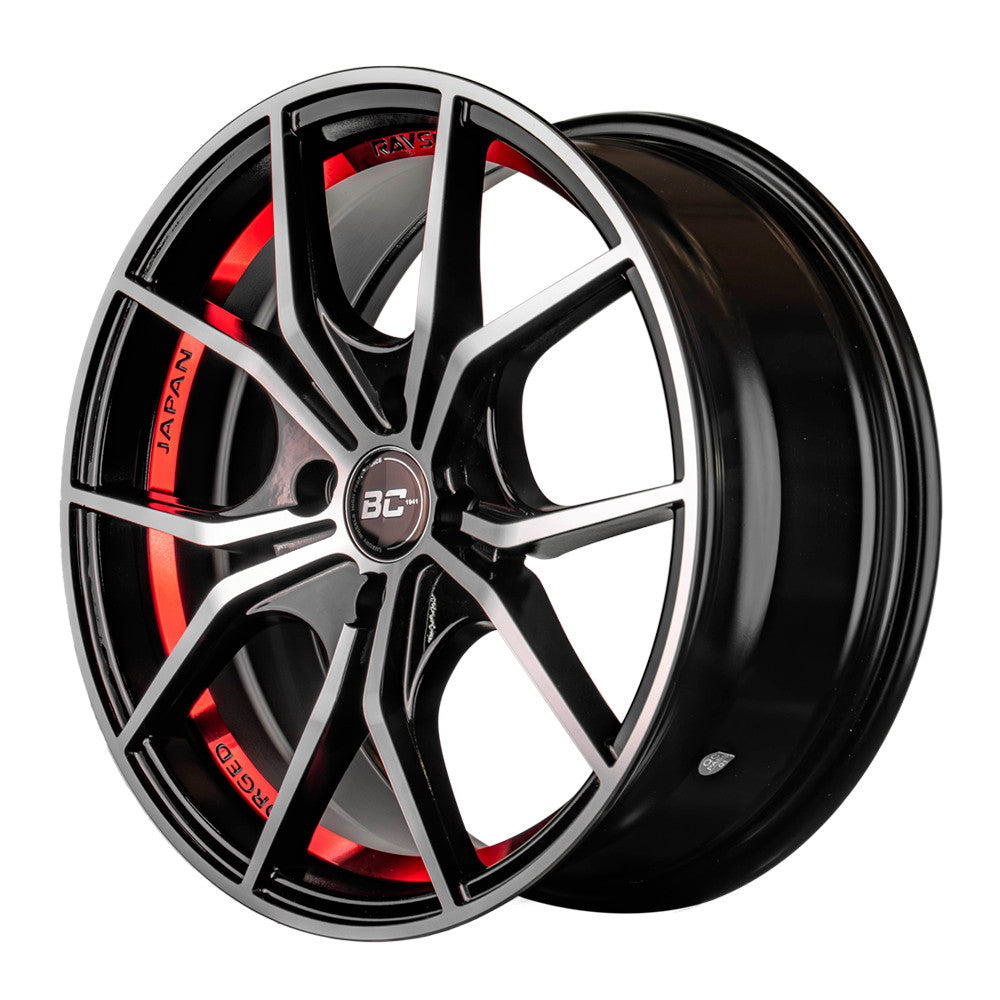 RIN BLACK CAT 16x7.0 4H 100 et 38 CB 73.1BFM+RED LINE  NEGRO/PLATA/ROJO,    C/50000166