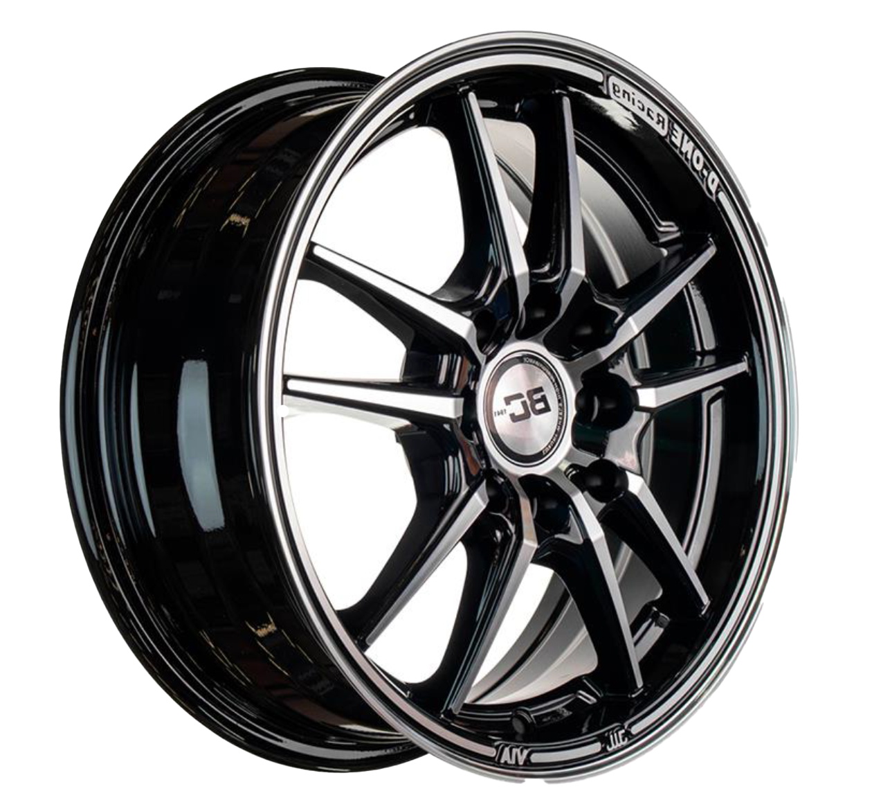 RIN BLACK CAT 14x5.5 8H 100/114.3 et 35 CB 73.1 BFM  NEGRO/PLATA,    C/50000180